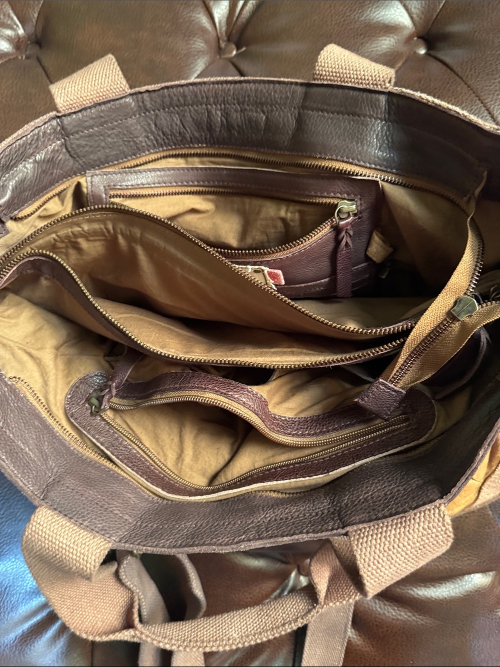 Unisex Multicolor Convertible Leather Bag - Picture 5 of 7